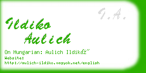 ildiko aulich business card